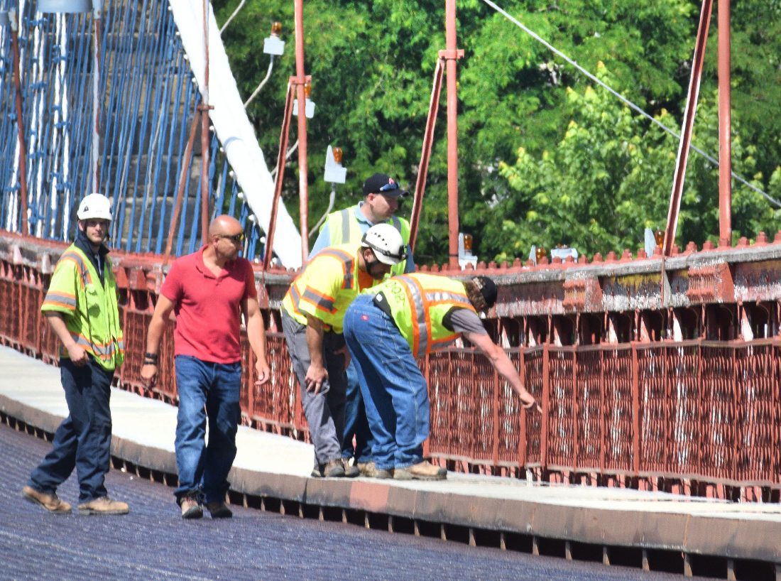 Crews inspect Wheeling Suspension Bridge News, Sports, Jobs Weirton